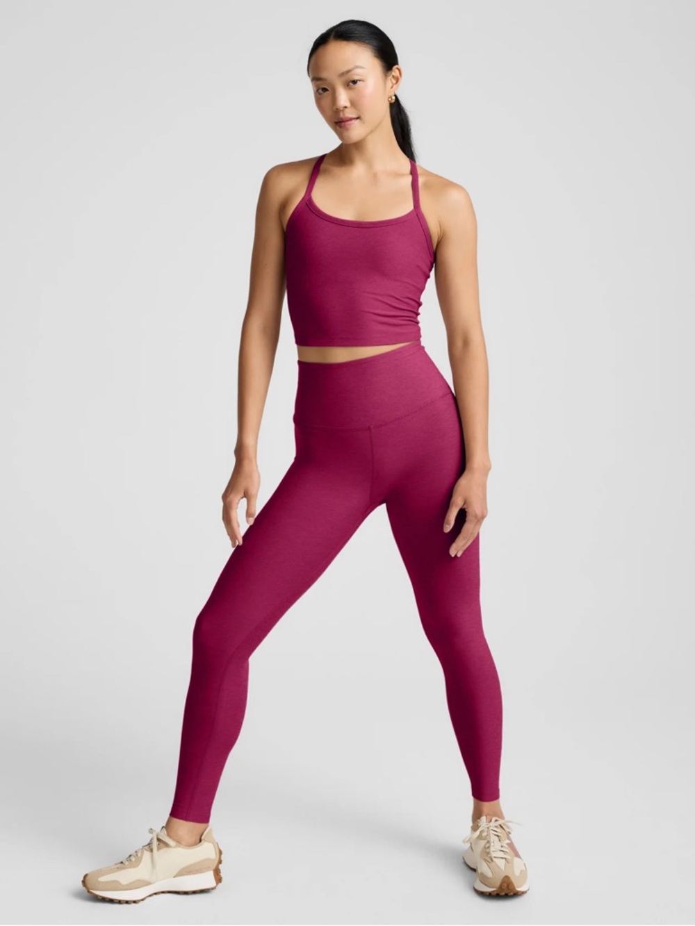 Beyond Yoga Spacedye Racerback Cropped Tank & High-Waisted Leggings